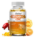 Dietary Supplement Vitamin C 1200mg and Zinc 20mg Softgels in a 120-Count Bottle for Daily Supplement Routines