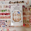 Press On Nails 96-Piece Long Full-Cover Set with Random Assorted Glossy Designs and Multi-Pack Options