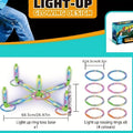 LED Glow Ring Toss Game | Indoor Outdoor Lawn Game for Kids & Family | Glowing Ring Toss Set for Game Night Parties Kindergarten Educational