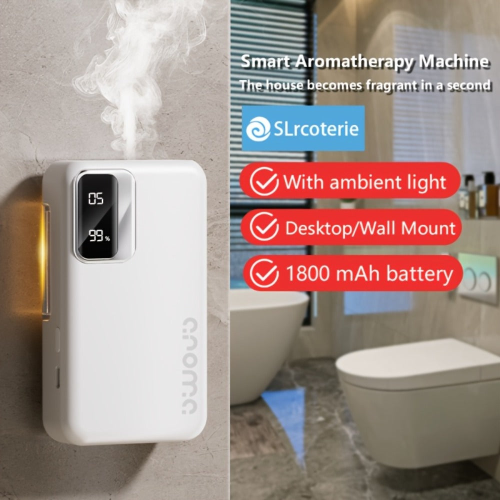 Aromatherapy Diffuser Smart Digital, 1800mAh 7-Speed Sonic Essential Oil Diffuser Humidifier with USB Charging