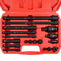 Socket Drive Accessory Kit 18-Piece – Socket Adapters, Extension Bars, Universal Joints & Impact Couplers Chrome-Moly Steel Professional