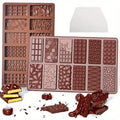 Silicone Chocolate Molds 3 Pack, 12 Cavity Food Grade BPA-Free Non-Stick Chocolate Bar Mold with Scraper, Easy Pop Out Candy Mold