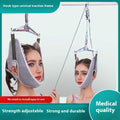 Cervical Traction Device with Handle, Adjustable Neck Traction Belt & Shoulder Massager, Spinal Decompression Pillow for Tension