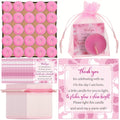 Tealight Candles Party Favor Sets 50 Pack with Gift Bags and Cards - Unscented Paraffin Wax for Parties, Celebrations and Guest Favors