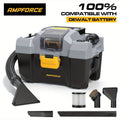 Cordless Wet Dry Vacuum 20V 2 Gallon - Powerful Suction Compatible with DeWalt 20V Batteries Long Hose 4 Nozzles Replacement Cartridge