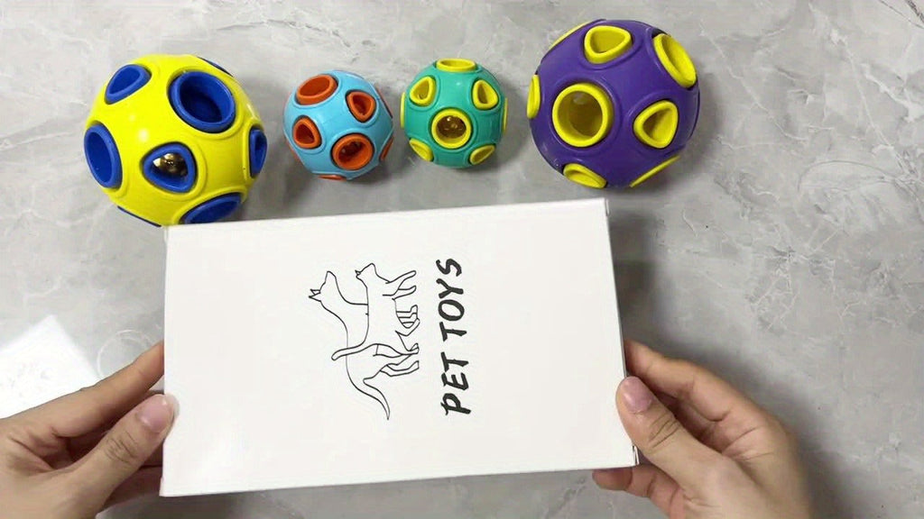 Six-Pack Squeaky Latex Dog Ball Set with Assorted Cartoon Faces and 2.2-Inch Pictured Diameter