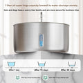 FT007 7L Pet Water Fountain with Stainless-Steel-Marked Basin, Central Faucet Outlet and Water Window