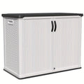 Resin Outdoor Storage Cabinet and Shelf Options in White or Beige with 4 x 2 Ft Shed Sizes