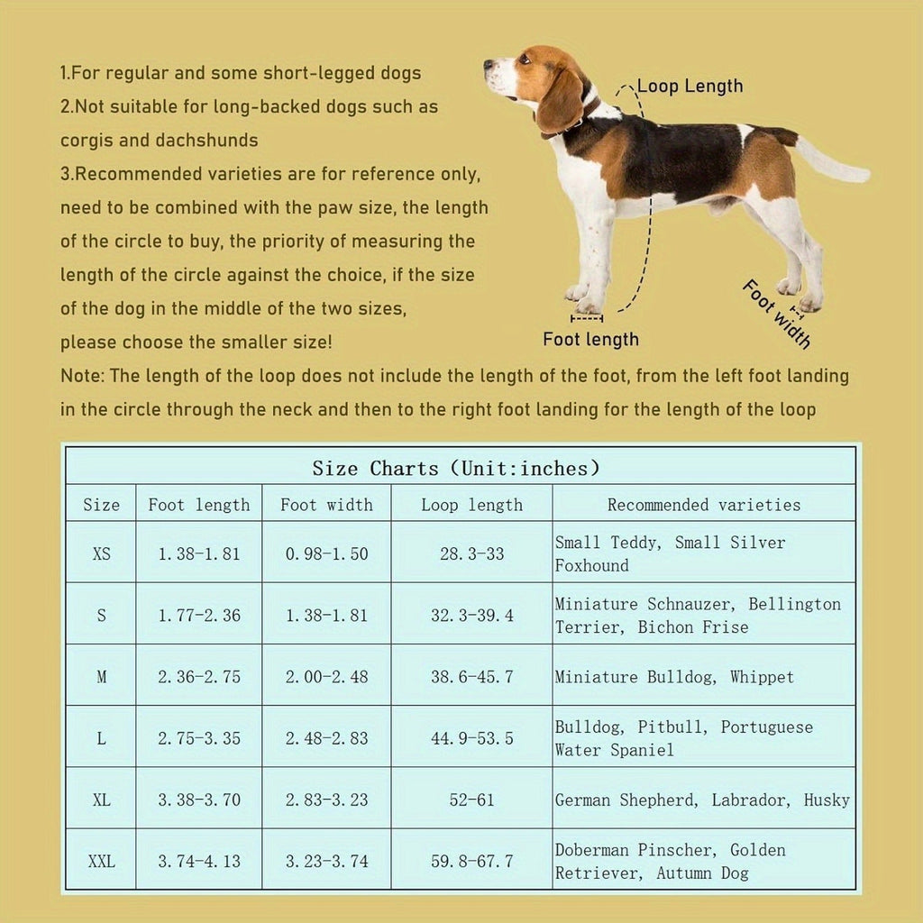 Dog Boots Anti-Slip Suspender Booties with Adjustable Straps & Buckles – Winter Warm Durable Polyester Snow & Ice Paw Protector