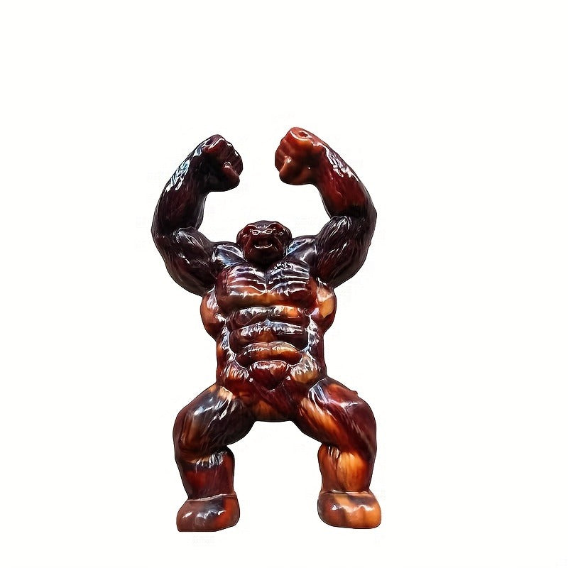 Textured Flexing Figure Dog Chew Toy in Brown, Approx. 6.77 Inches Tall for Medium or Large Dogs