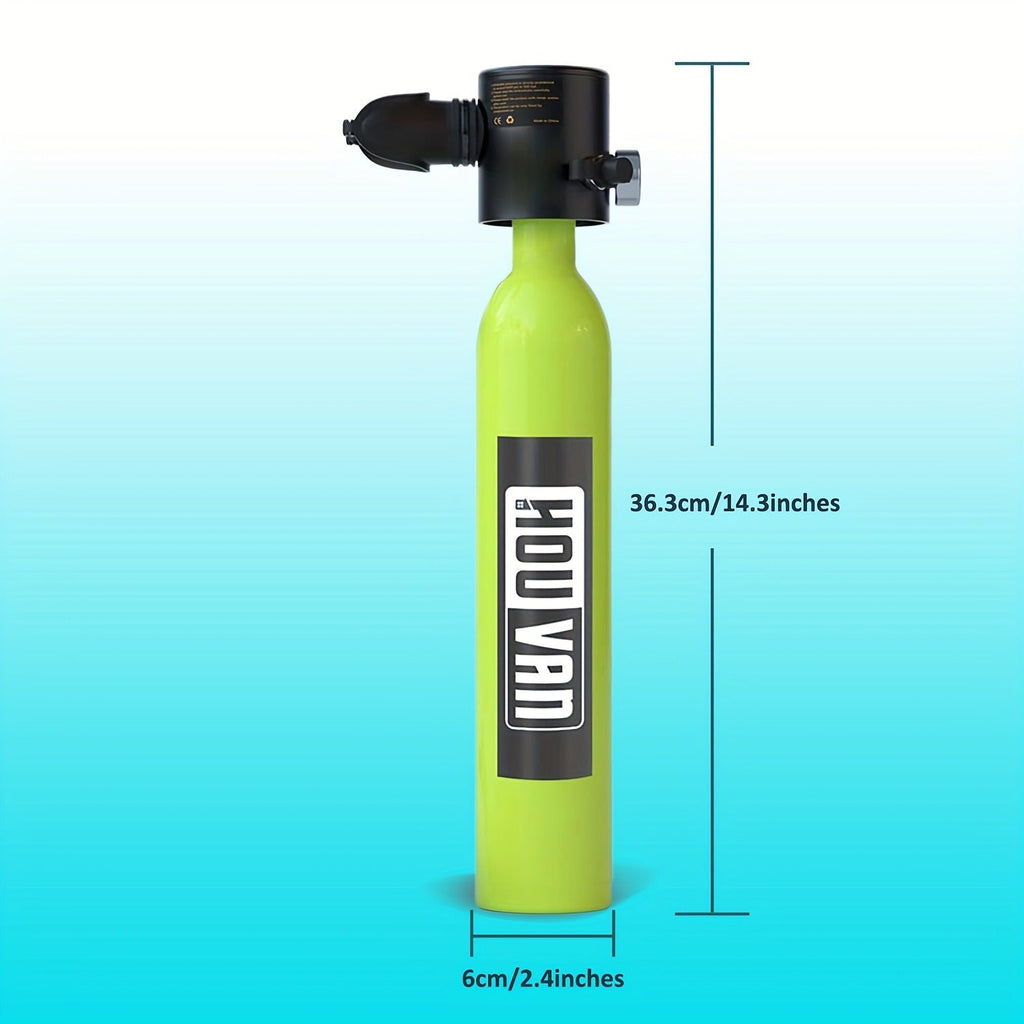 Mini Scuba Tank Set 0.5L – Reusable Diving Cylinder with Hand Pump, 3000PSI 200Bar, 35 Breaths Backup Air for Shallow Water Diving Reef