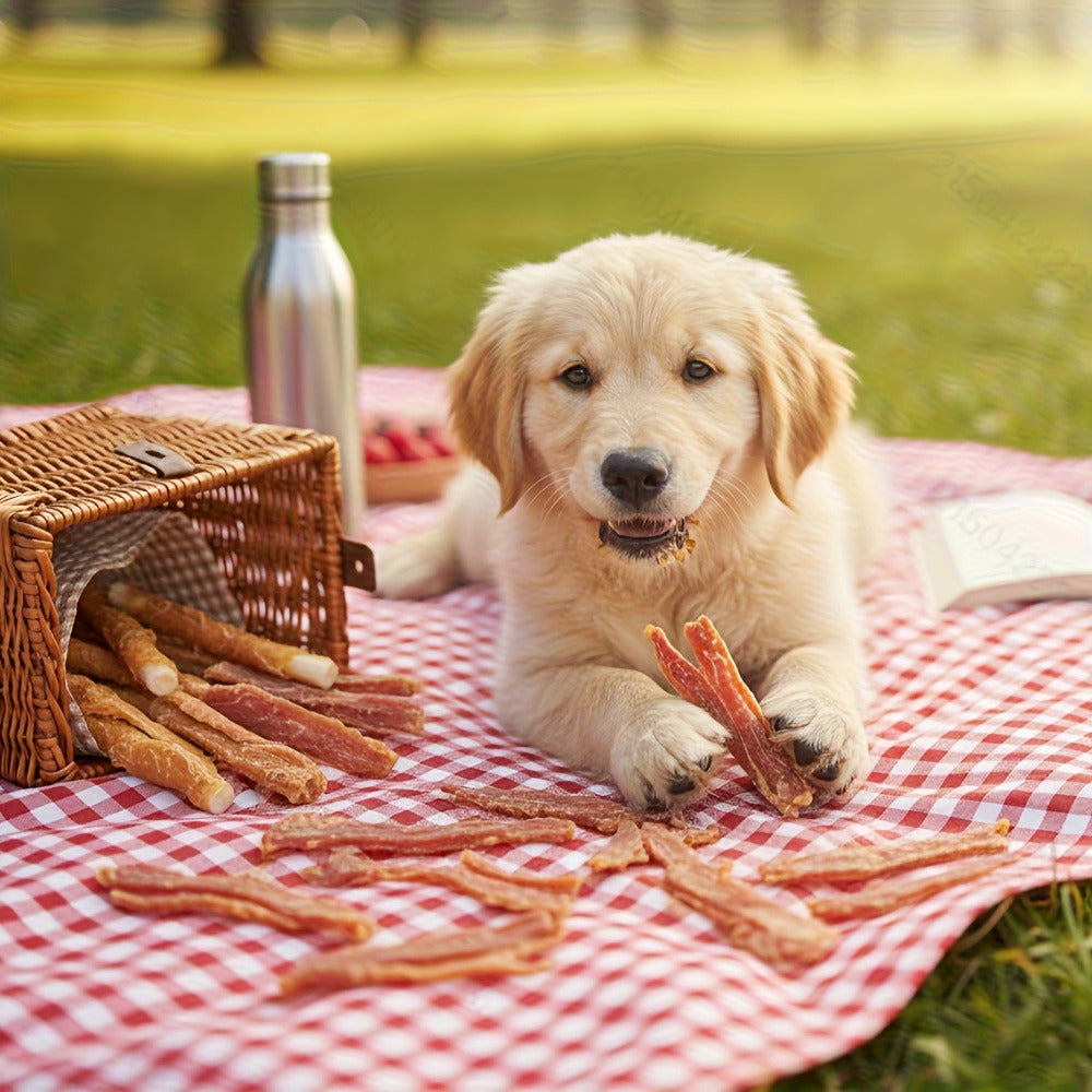 Dog Treats Chicken and Duck Jerky Chews in 200g or 400g Package Options for Dog Reward Use