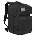 45L-Labeled Tactical Backpack with Front Utility Pockets and Black, Green, Khaki or Purple Options
