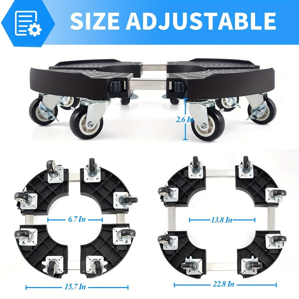 Plant Caddy with Wheels | 330 Lbs Heavy Duty, 8 Lockable Casters, Fits 8"-22" Pots