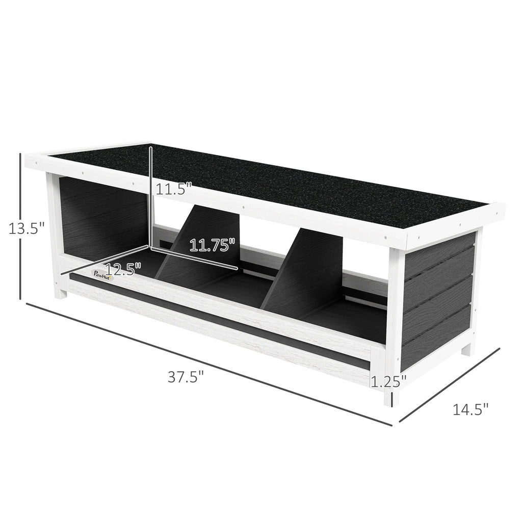 Chicken Nesting Box 3 Hole Wood Laying Box with Asphalt Roof for Hens, Indoor Outdoor Chicken Coop Nesting Boxes Fits Up to 3 Chickens