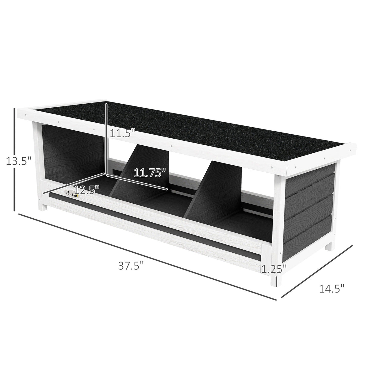 Chicken Nesting Box 3 Hole Wood Laying Box with Asphalt Roof for Hens, Indoor Outdoor Chicken Coop Nesting Boxes Fits Up to 3 Chickens