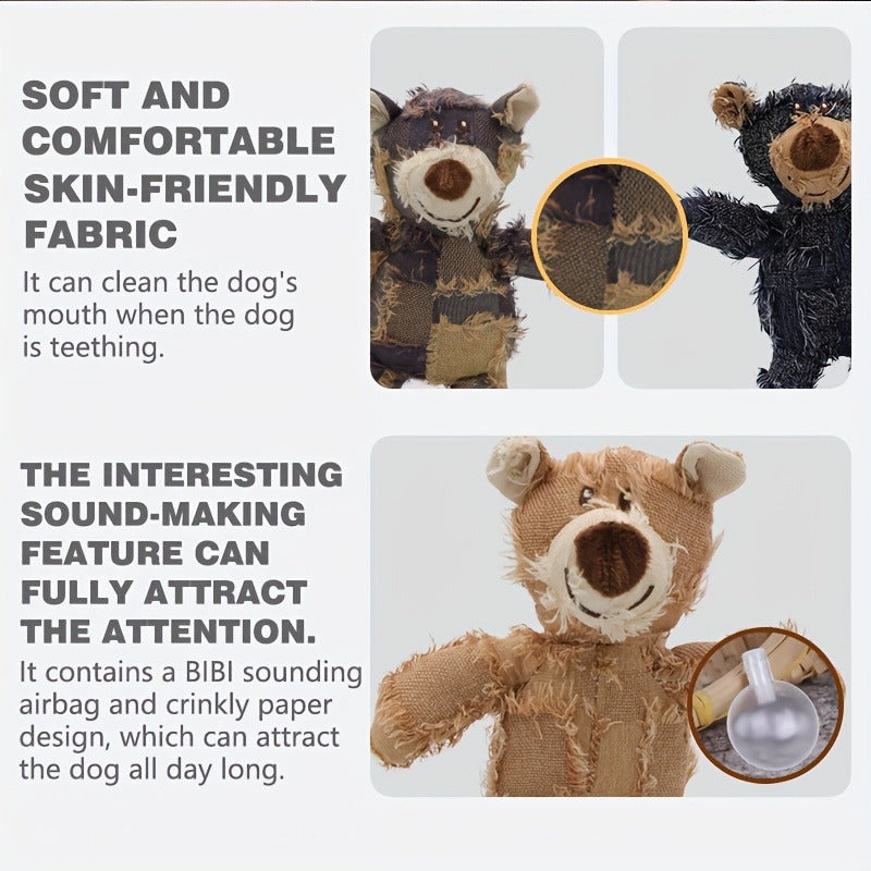 Dog Toys Six-Piece Stuffless Soft Plush Assortment for Small, Medium and Large Dogs and Puppies