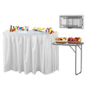 Ice Table Folding 4 ft Portable Cooler Table with Drain & Removable Skirt, Fill and Chill Party Beverage Station for BBQ