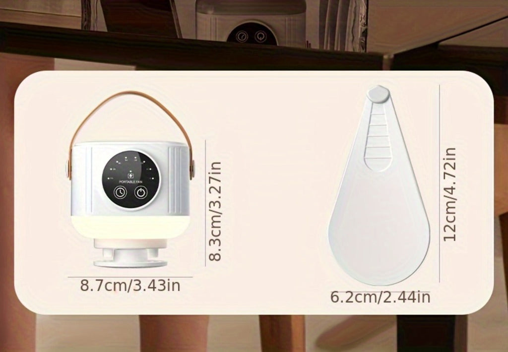 Portable Fan USB-Powered Hanging Tent Model with Remote Control, LED Light and Optional Triangular Stand