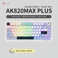 Hot Swap Gasket Mechanical Keyboard AJAZZ AK820 75%, Wireless 2.4GHz & Wired, Volume Knob, South-Facing RGB