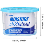 Moisture Absorber Boxes 6 Pack 500ml Calcium Chloride Dehumidifier Box Fragrance Free for Home Cooking, Dining and Outdoor Meals