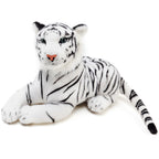 Stuffed Animal White Tiger Plush by Viahart, 17-Inch Body, 25-Inch Overall Length, Story Card & Movable Head