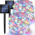 String Lights, 110-LED Solar Copper-Wire Fairy Lights with Eight Modes, Four Colors and 2-, 4- or 8-Pack Options