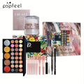 Makeup Gift Set POPFEEL 29-Color Eyeshadow Palette + Mascara + Eyeliner + Brow Pencil + Highlighter Powder + 7-Piece Brush Set | Complete