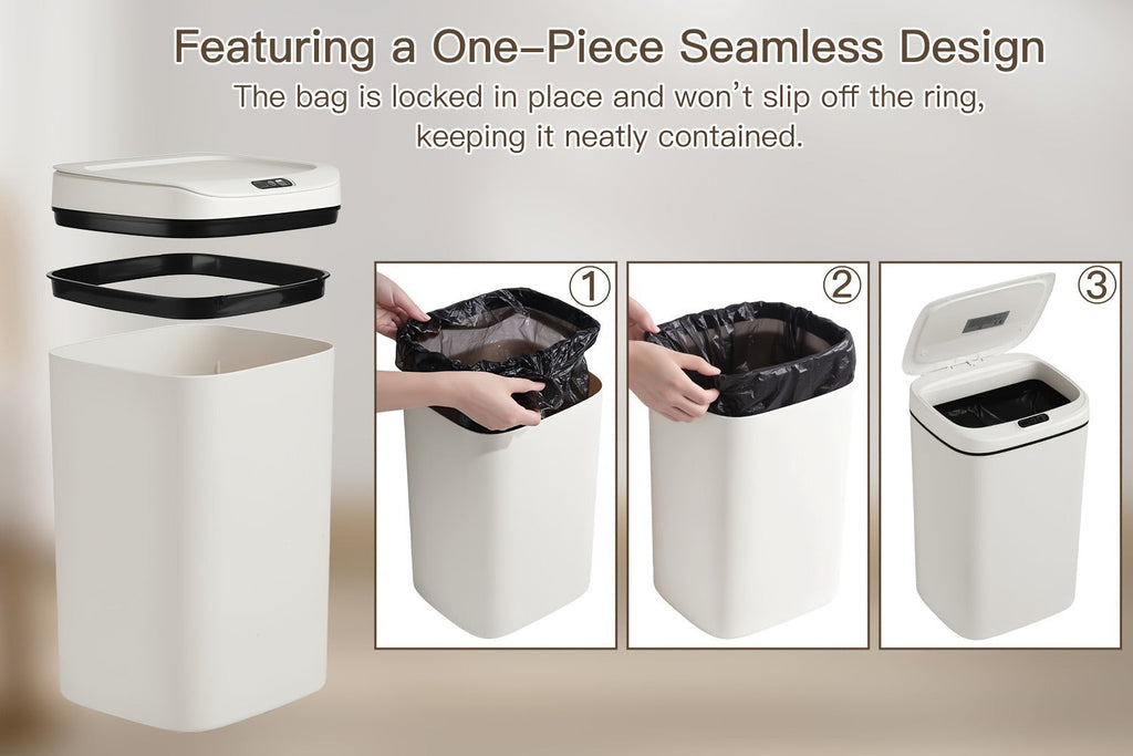 Motion Sensor Trash Can Touchless, Smart Hands-Free Trash Bin with Sealing Lid & Odor-Blocking Technology