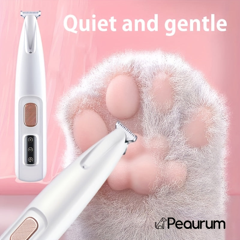 Pet Grooming Clippers USB & Battery Powered – Low Noise Electric Hair Trimmer for Cats Small Dogs, Cordless Rechargeable Pet Clipper
