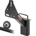 Trailer Spare Tire Carrier Mount 160 lbs Capacity Wrought Iron Black Powder Coat Fits 4 5 6 8 Lug Wheels Multiple Bolt Patterns Marine