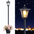 Solar Post Light Outdoor Garden Pathway Lamp 60LM White LED for Entryways, Bedrooms and Living Spaces