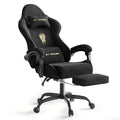 Gaming Chair Ergonomic Esports Chair – Skin-Friendly PU Leather, Thickened Board, Linkage Armrest, Adjustable Footrest & Headrest