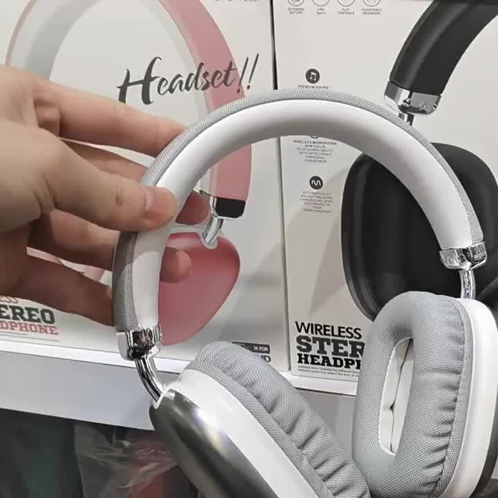 WH35MAX Noise Cancelling Wireless Headset HiFi Deep Bass Built-in HD Mic Comfortable for Bedside Audio, Alarms and Room Entertainment