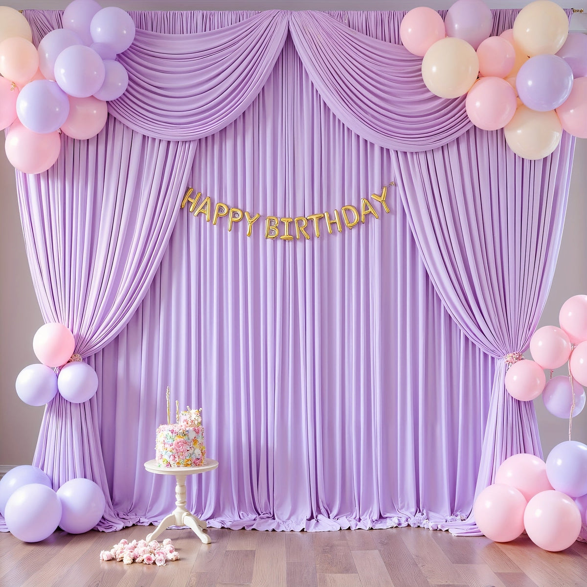 Two-Piece Photography Backdrop Curtain Set, 59 x 118 Inches per Panel, with Rod Pockets and Color Options