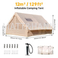 Inflatable Camping Tent 4-8 Person Air Cabin Glamping UV Protection for Garden, Patio and Yard Use