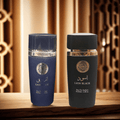 Two-Bottle Men's Perfume Set with 3.4 fl oz Labels, Blue and Black Sprays in One Checkout Set