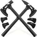 Tactical Tomahawk Axe 2-Pack – Camping Hatchet with Spike, Hammer, Bottle Opener, Hex Wrench & Sheath | Survival Axe for Hiking Trekking