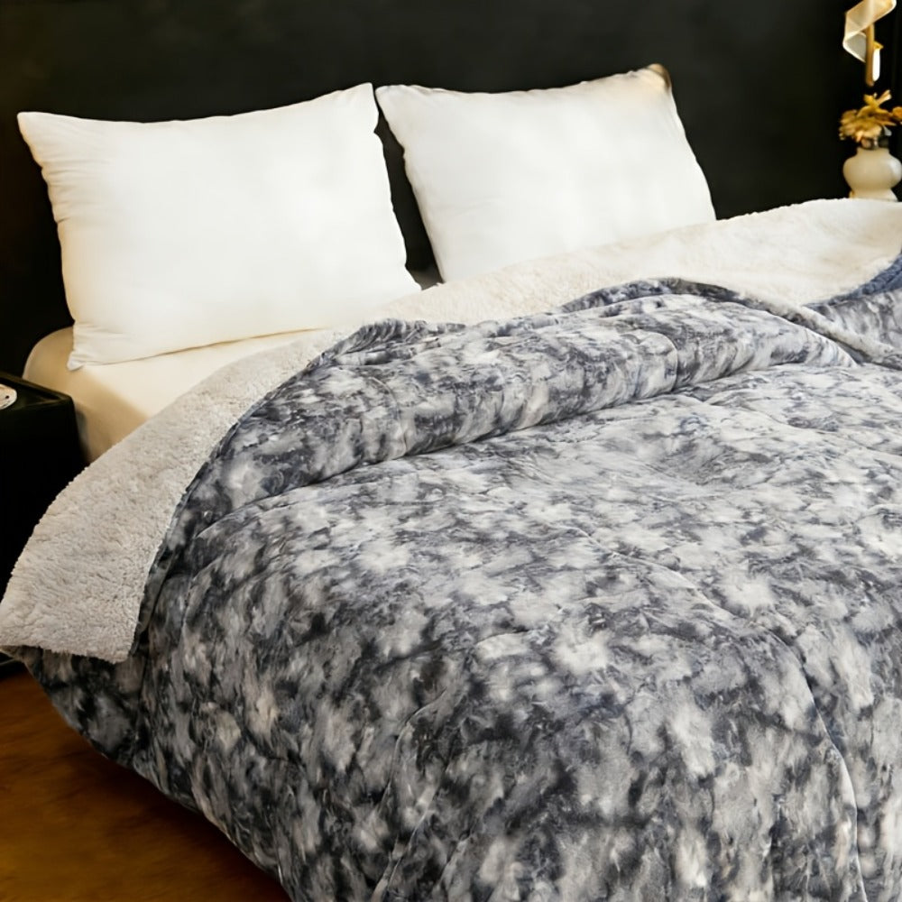 Sherpa Fleece Comforter Set Extra Thick Plush Microfiber Reversible Soft Warm Luxury Bed Blanket Twin XL Full Queen King 10 Colors