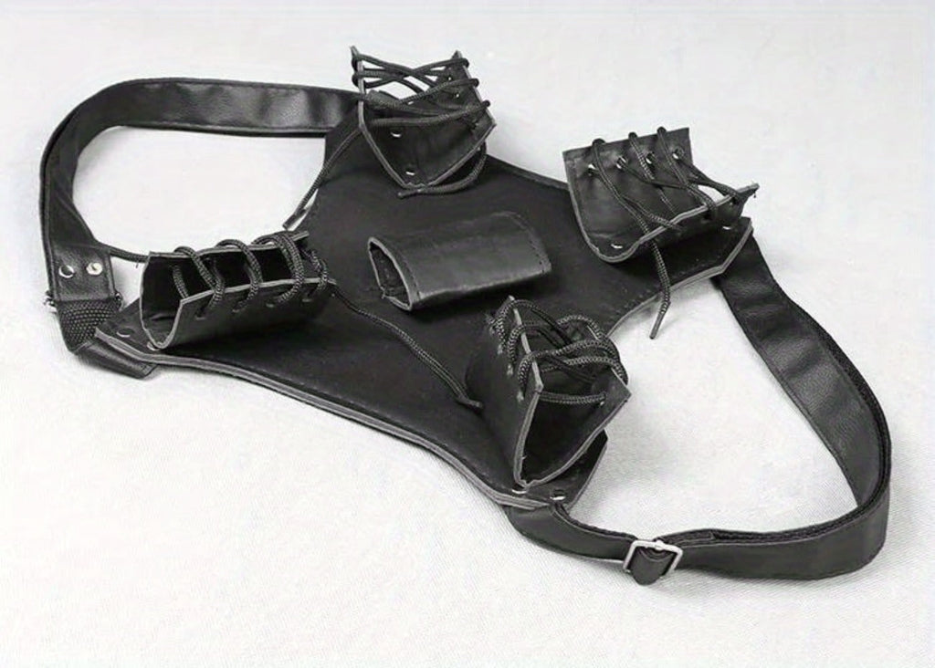 Sword Belt Holster with Dual Buckle Loops in Black or White for Katana-Style Costume Props