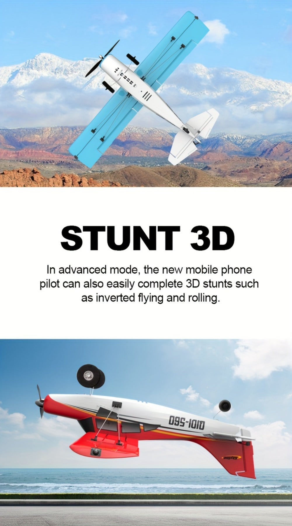 RC Airplane QIDI560 M7 Brushless Fixed Wing, 6-Channel 6-Axis Gyro Remote Control Plane with 3D Stunts