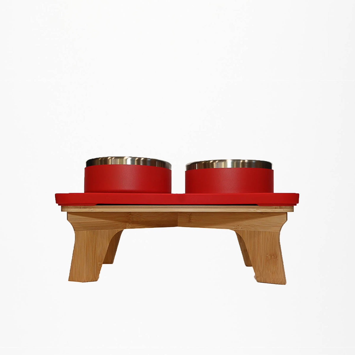 Elevated Pet Slow Feeder and Bowl Set Harvest Red / Small (1-2 Cups) / 6 inches