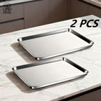 Baking Sheet and Rack Set Stainless Steel Half Sheet Pan with Cooling Rack Rust Free for Cookie for Grilling, Camping and Outdoor Meals