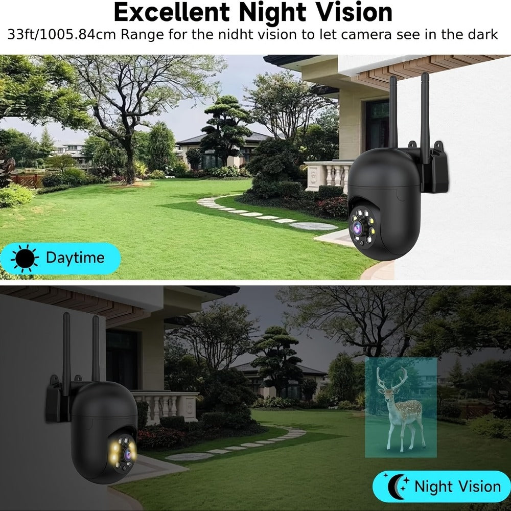 Indoor Security Camera 4-Pack with 3MP Video, Dual-Band WiFi, Color Night Vision and Cloud Storage Options