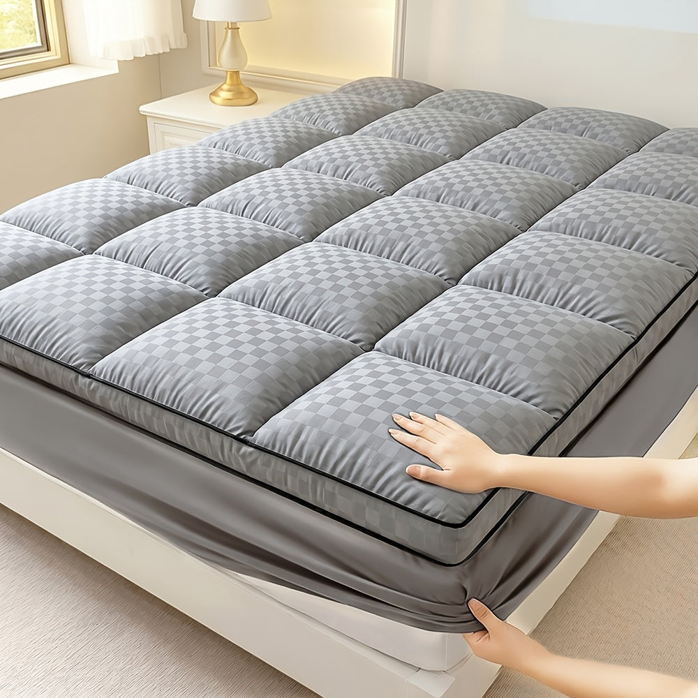 Mattress Topper 1000GSM Quilted Pillow Top with Fitted Deep-Pocket Skirt in Four Bed Sizes