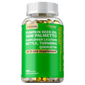 Saw Palmetto Capsules with Pumpkin Seed Oil, Pygeum & Quercetin, Urinary, Bladder, Hair & Heart Health Support for Women & Men