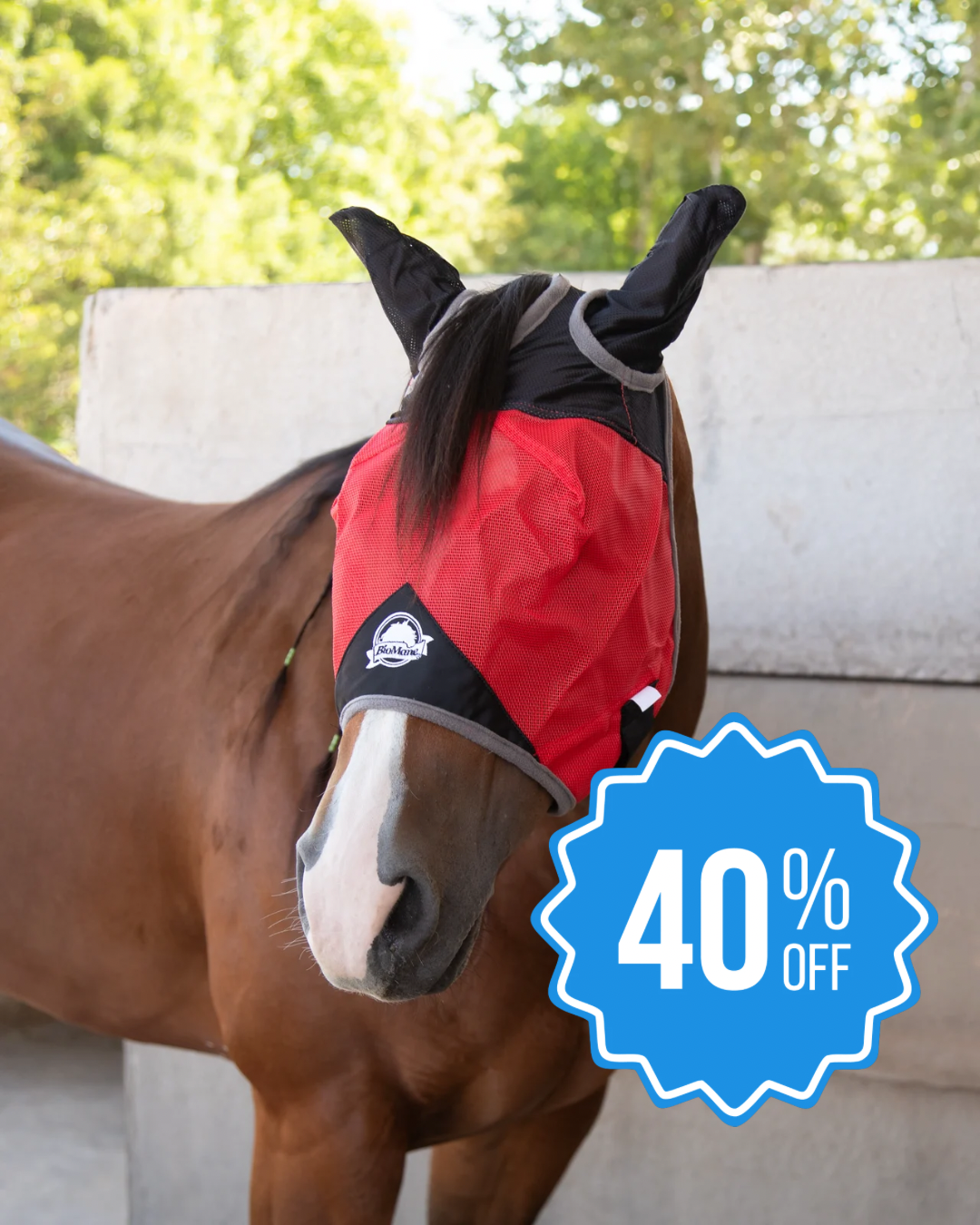Quarter Horse Fly Mask Quarter Horse - Red (40% Off)