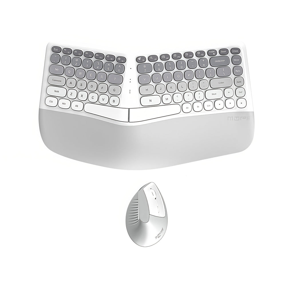 Wireless Keyboard and Mouse Combo with Wrist Support Anti-RSI Silent Keys 2.4GHz Plug-and-Play for an Everyday Personal Care Routine