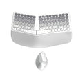 Wireless Keyboard and Mouse Combo with Wrist Support Anti-RSI Silent Keys 2.4GHz Plug-and-Play for an Everyday Personal Care Routine