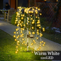 Solar Firecracker Cluster String Lights with 120 LEDs in Warm Color or Multicolor Checkout Options
